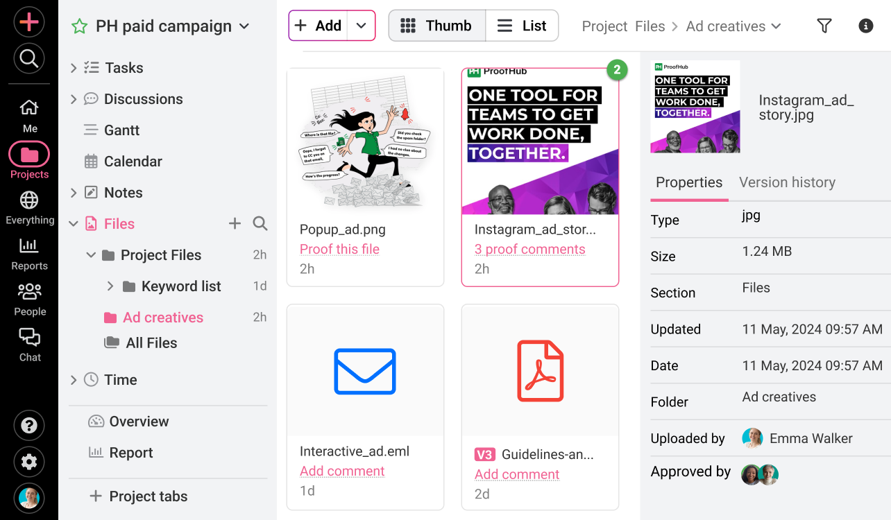Plan and visualize project and outcomes with ProofHub’s gantt chart